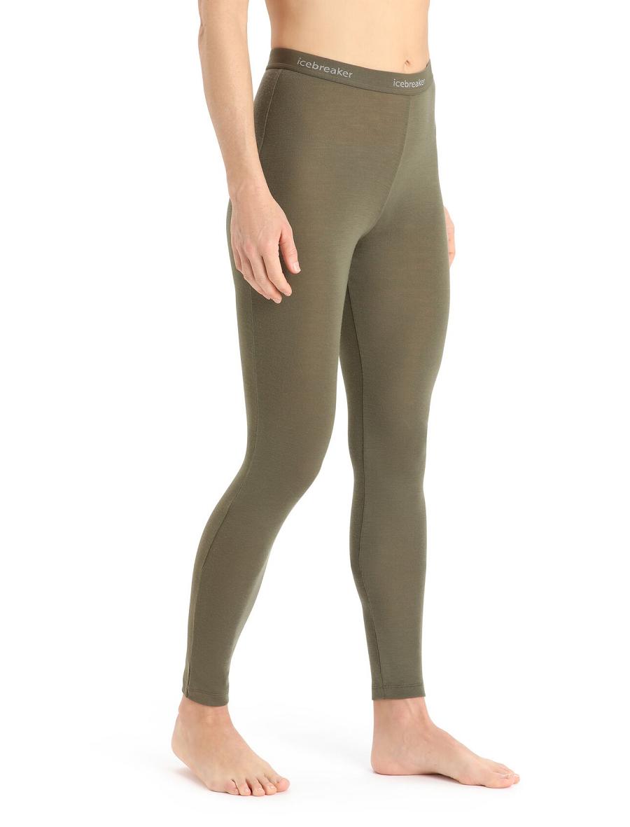 Icebreaker Merino 175 Everyday Thermal Leggings Naisten Base Layers Oliivinvihreä | FI 1899BEXC